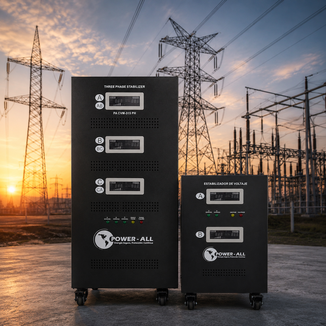 estabilizador de voltaje en sistema de transmision electrica